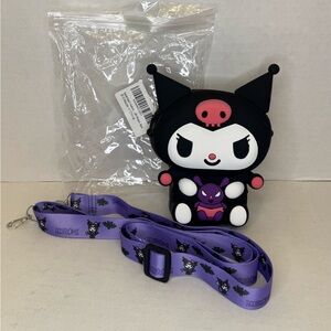 Kawaii Kami Character Crossbody bag, with Patterned Shoulder Strap.